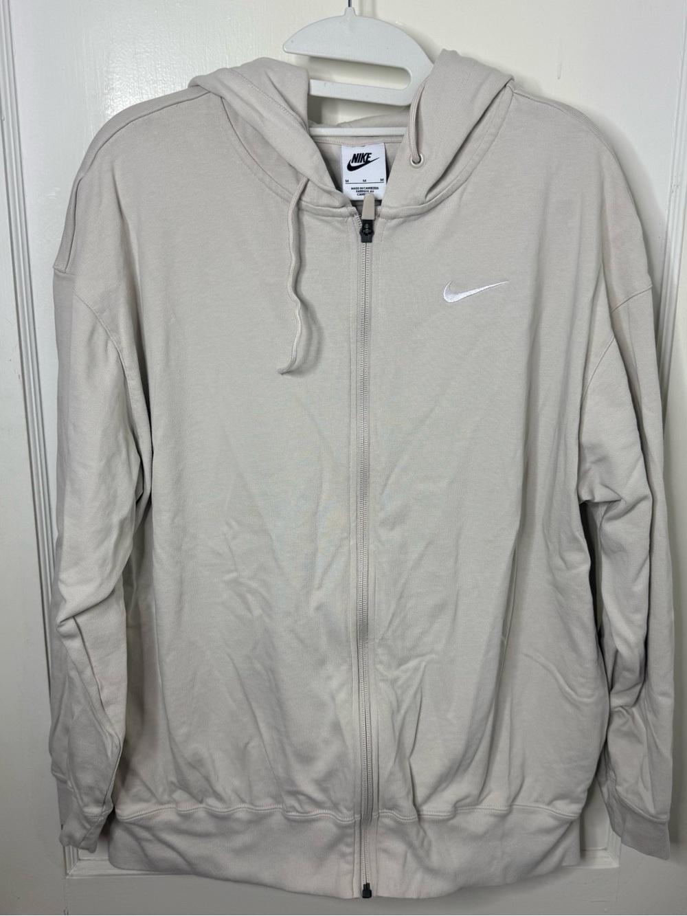 Nike Light Beige Full-Zip Hooded Jacket